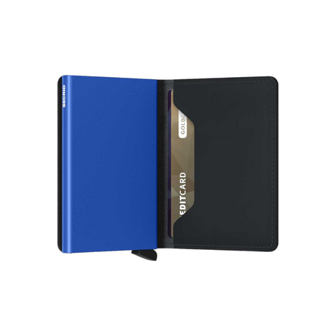 SLIMWALLET SECRID MATTE BLACK & BLUE