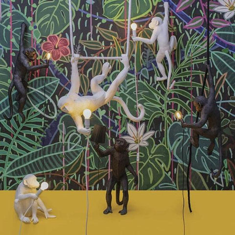 LAMPADA MONKEY HANGING RIGHT 14879 SELETTI WHITE