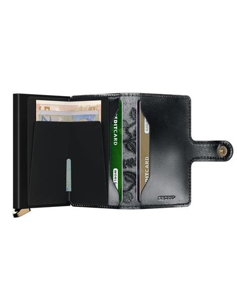 SECRID PREMIUM MINIWALLET STITCH FLORAL BLACK