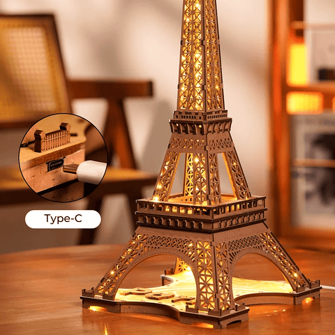3D PUZZLE NIGHT OF THE EIFFEL TOWER ART. TGL01 ROLIFE BROWN