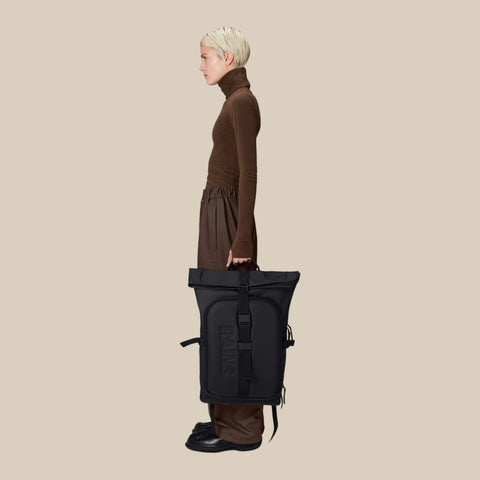 TEXEL GEFORMTE RUCKSACKTASCHE 13430 SCHWARZ RAINS