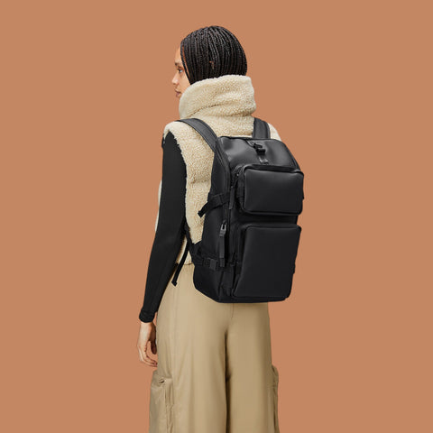 TRAIL CARGO BACKPACK BLACK W3 ART.14330 RAINS
