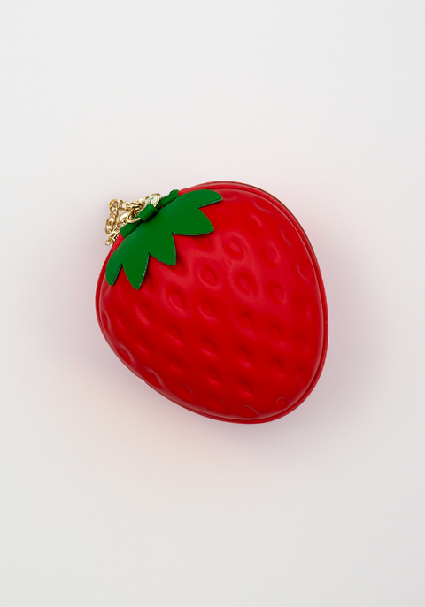 PORTAMONETE FRUIT/VEGGY FRESH STRAWBERRY LEATHER YUP! RED