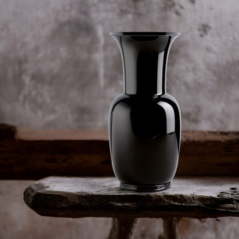 VASO OPALINO F03 706.38 NERO diam 14 h 30 cm VENINI