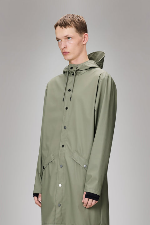 IMPERMEABILE LONG JACKET M W3 12020 RAINS DRIFT GREEN