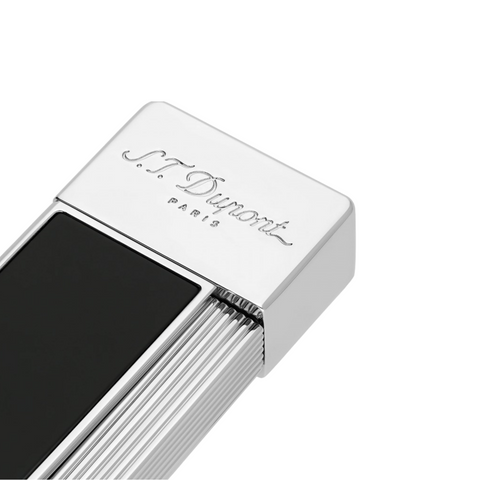 ST DUPONT TWIGGY FEUERZEUG SCHWARZ LACKIERT CHROM 03001