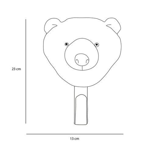 GANCIO APPENDIABITI HEAD BEAR ART. WS5062 WILD & SOFT WHITE
