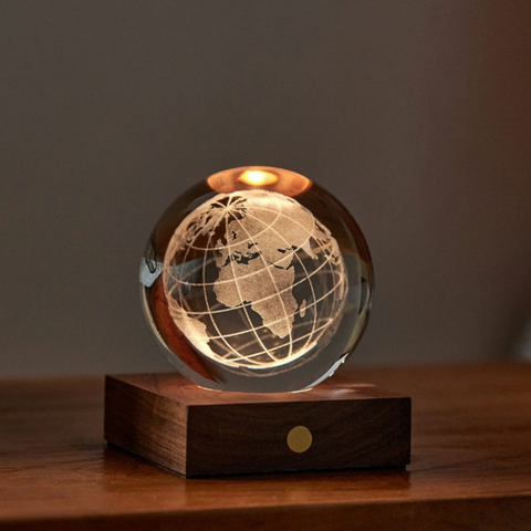 AMBER CRYSTAL LIGHT 3D LASER WORLD GLOBE ART. G025WO MULTICOLOR
