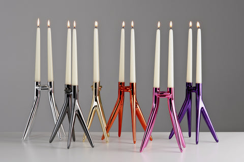 KARTELL CANDLE HOLDER EMBRACE SMOKED ART 1955/CF
