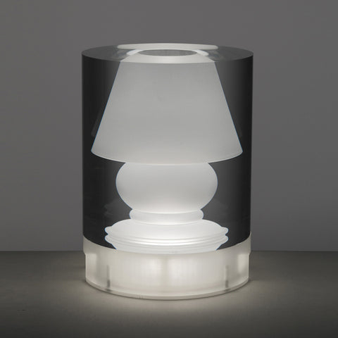 MARIOLUCA GIUSTI TRANSPARENTER LED-LAMPENZYLINDER