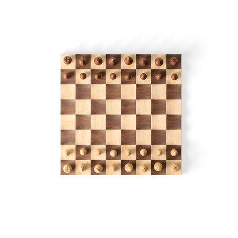 SCACCHI WOBBLE CHESS SET 377601-656 UMBRA WALNUT BROWN