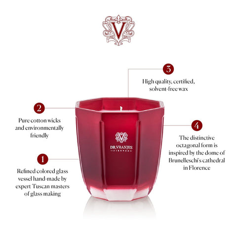 CANDELA 200 GR ROSSO NOBILE TORMALINA 2.0 DR. VRANJES Dr. Vranjes