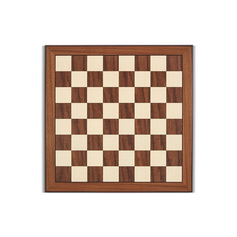 Schachbrett aus Ahorn und Walnuss, 52 cm, abgerundete Kante, 804555, Dal Negro Wood