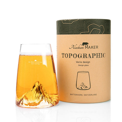 TOPOGRAPHIC BICCH LONG DRINK MATTERH ART. TOPO-VD-M ALASKAN MAKER TRANSPARENT