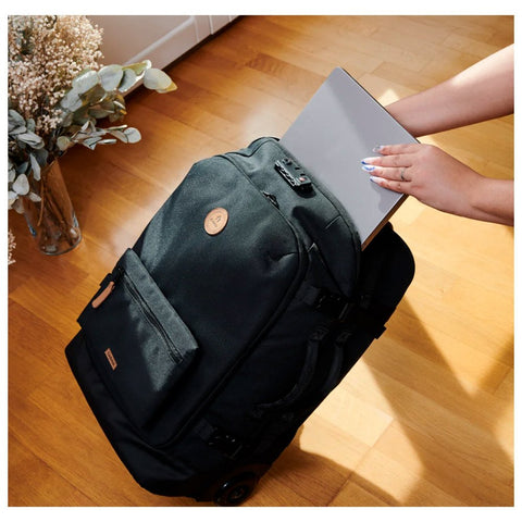 TROLLEY SOFT SUITCASE 52X35X25 BERLIN CABAIA BLACK