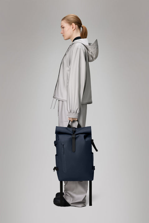 ZAINO ROLLTOP RUCKSACK LARGE W3 14590 RAINS NAVY