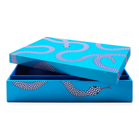 SCATOLA EDEN LACQUER LARGE 34767 JONATHAN ADLER BLUE