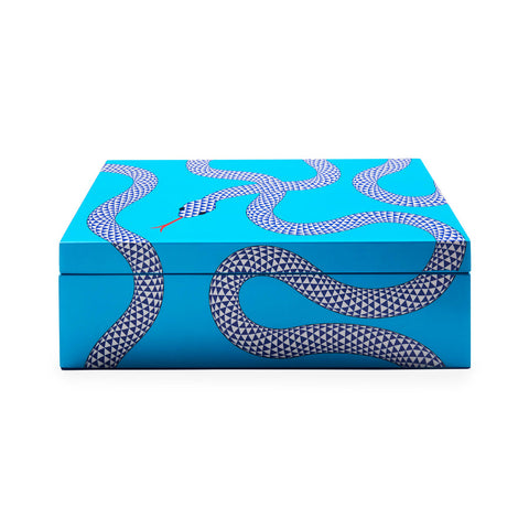 SCATOLA EDEN LACQUER MEDIUM 34766 JONATHAN ADLER BLUE