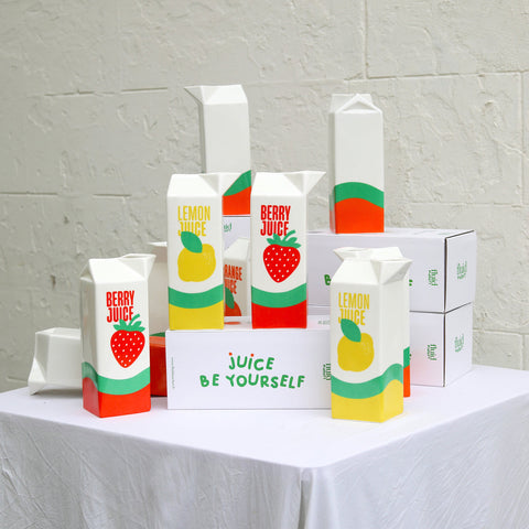 ZITRONENSAFT-FLÜSSIGKEITSMARKT MEHRFARBIGE VASE