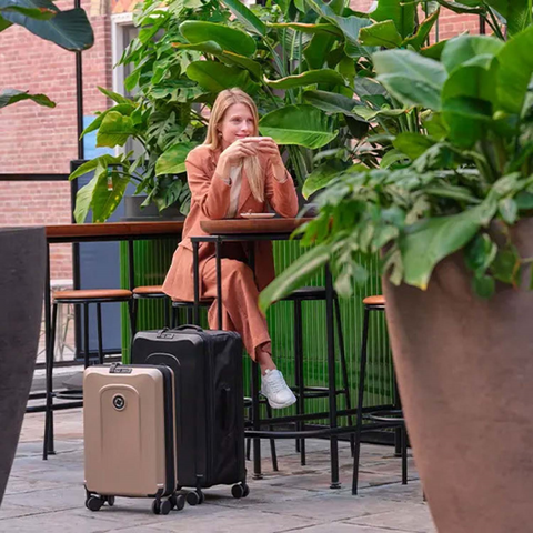 FOLDAWAY BY SENZ CARRY ON TROLLEY PURE BLACK S ART. SZ8801-0900