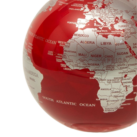 MAPPAMONDO 6" ART. MG-6-ISR MOVA SILVER AND RED Mova