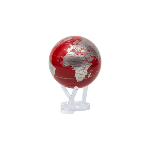 6" WELTKARTE ART. MG-6-ISR MOVA SILBER UND ROT