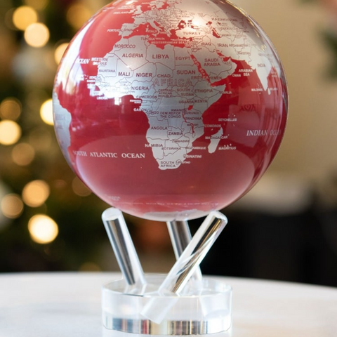 MAPPAMONDO 6" ART. MG-6-ISR MOVA SILVER AND RED Mova