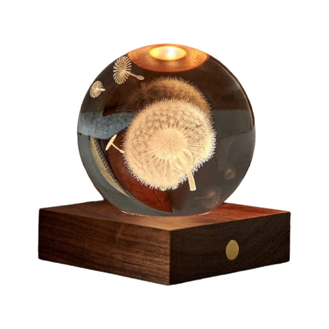 AMBER CRYSTAL LIGHT 3D LASER DANDELION ART. G025DL MULTICOLOR