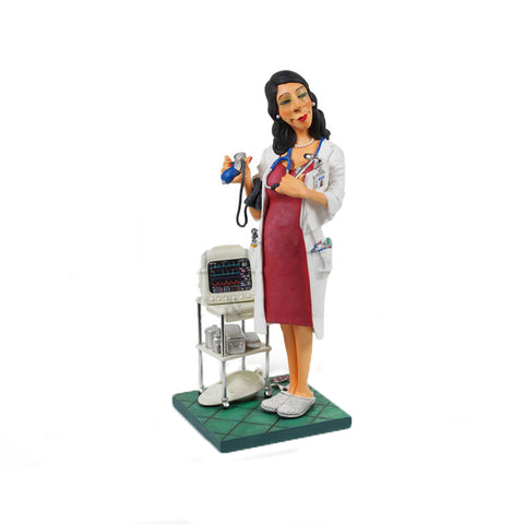 Statue von Frau Doktor, 24 cm, Art. FO84006, mehrfarbige Gabel