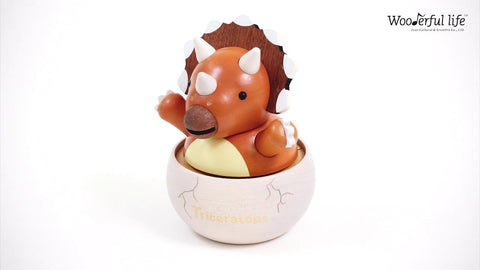 SPIELUHR TRICERATOPS ART. 1036642 WOODERFULLIFE MUSIC BRAUN