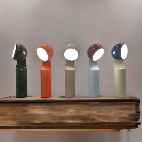 Tragbare Leselampe in Rost/Himmelblau, mehrfarbig, feine Lumen