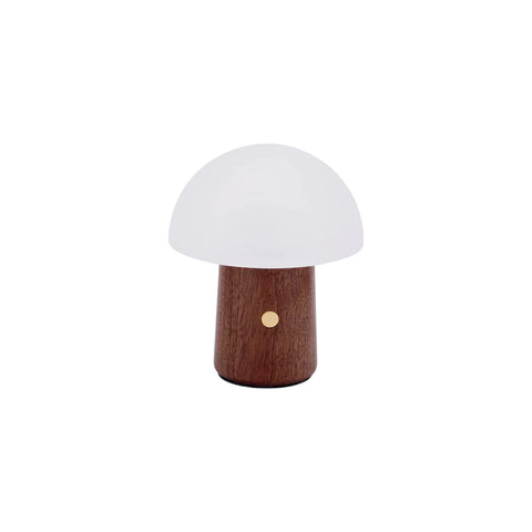 ALICE MUSHROOM LAMP MINI NATURAL WALNUT WOOD GINGKO ART. G022WT2 MULTICOLOR