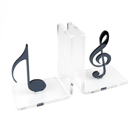 REGGILIBRO MUSICA NOTA + CHIAVE VIOLINO BLU SPECCHIATO ART. 0432959 VESTA HOME