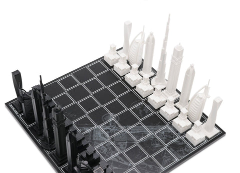 SCACCHI SKYLINE ACRYLIC DUBAI EDITION (WITH DUBAI MAP BOARD) SKU.970 BLACK