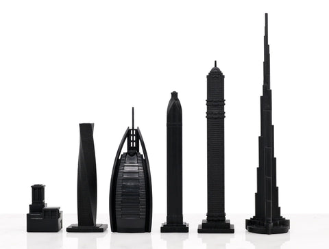 SCACCHI SKYLINE ACRYLIC DUBAI EDITION (WITH DUBAI MAP BOARD) SKU.970 BLACK