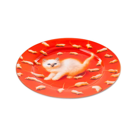 Porzellanteller Toilettenpapier 27 cm Kätzchen Art. 16915 Seletti