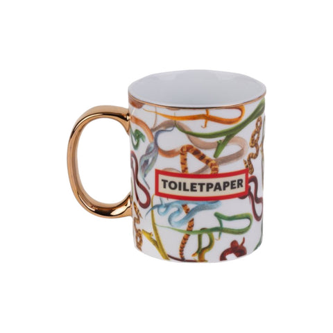SELETTI TOILETTENPAPIER HOME SCHLANGEN PORZELLANBECHER ART 17221