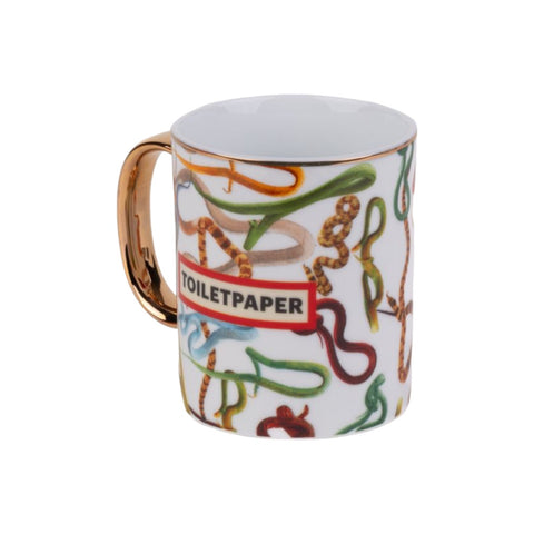 SELETTI TOILETTENPAPIER HOME SCHLANGEN PORZELLANBECHER ART 17221