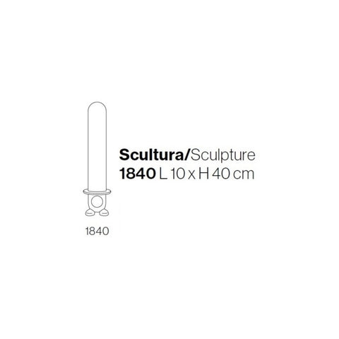 MR. JAMES SKULPTUR H.40 SCHWARZ WEISS UND POLIERT GOLD BOSA