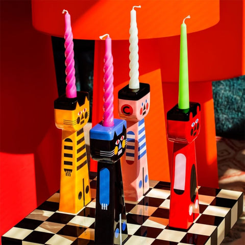 PORTACANDELA ONDO CANDLESTICK 75001ON QEEBOO RED