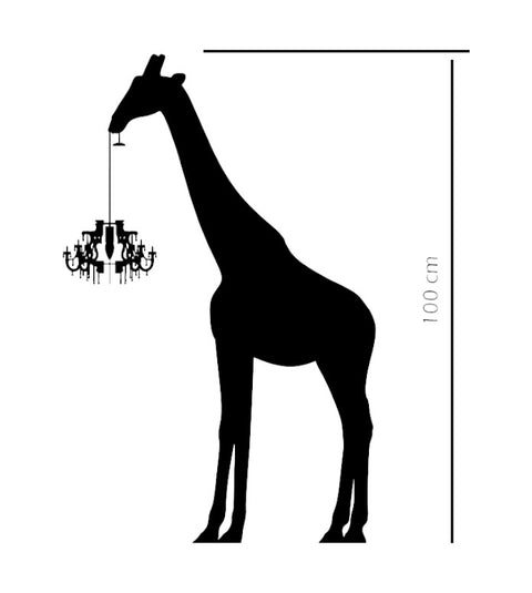LAMPADA GIRAFFA IN LOVE XS QEEBOO BLACK