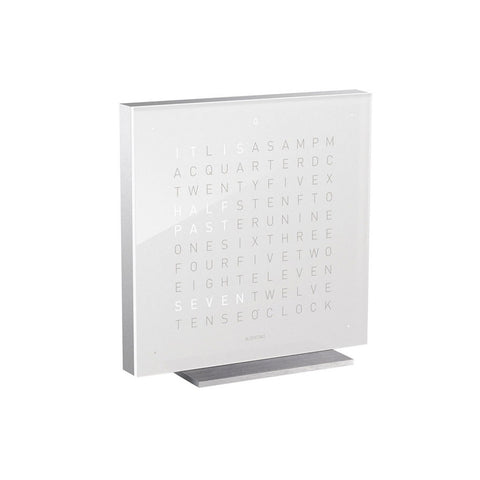 QLOCKTWO TOUCH 13,5X13,5 CM WEISS