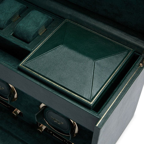 PORTAOROLOGI BRITISH RACING DOUBLE WATCH WINDER 792241 WOLF 1834 GREEN