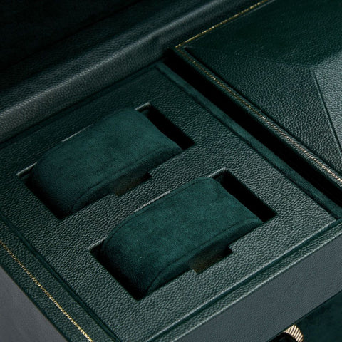 PORTAOROLOGI BRITISH RACING TRIPLE WATCH WINDER 792341 WOLF 1834 GREEN