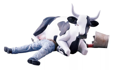 COW PARADE M KUH SITZEND AUF MAN/NI MU ART. 47811 MEHRFARBIG
