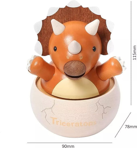 CARILLON BOX TRICERATOPS ART. 1036642 WOODERFULLIFE MUSIC BROWN