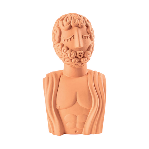 BUSTO IN TERRACOTTA MAN SELETTI CM 24X20 H 45 ART 11512