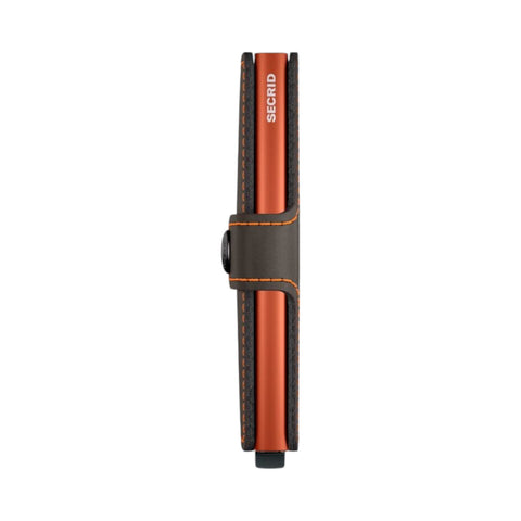 MINIWALLET MATTE TRUFFLE & ORANGE SECRID