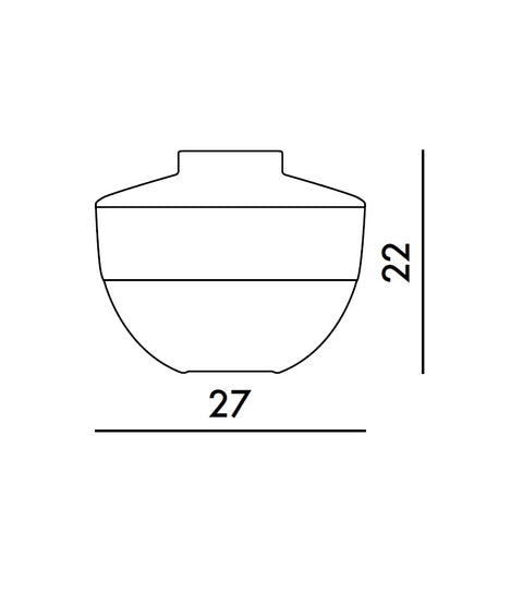 VASE SHIBUYA GERÄUCHERT GELB BLAU 01221/33 KARTELL MEHRFARBIG