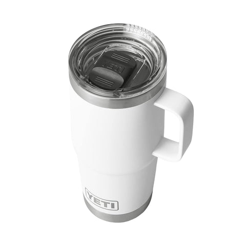 RAMBLER TRAVEL MUG YETI WHITE